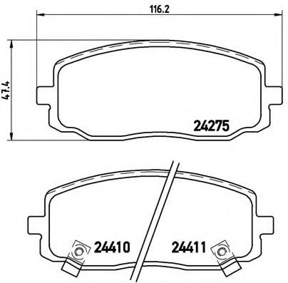 Set placute frana,frana disc KIA PICANTO (BA) (2004 - 2011) BREMBO P 30 032 piesa NOUA