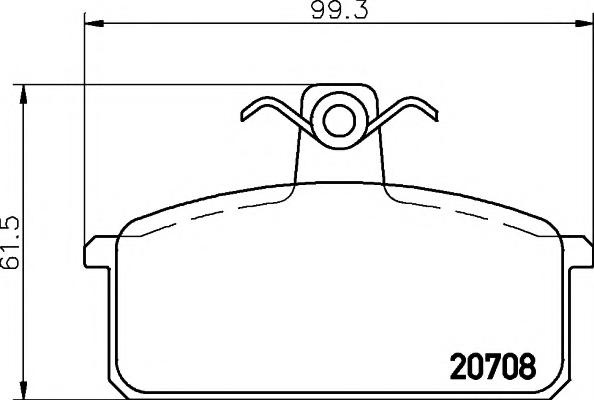 Set placute frana,frana disc LANCIA DELTA (831AB0), SEAT FURA (025A), SAAB 600 - HELLA PAGID 8DB 355 018-231
