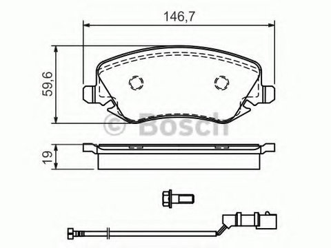 Set placute frana,frana disc LANCIA THESIS (841AX) (2002 - 2009) BOSCH 0 986 424 679 piesa NOUA