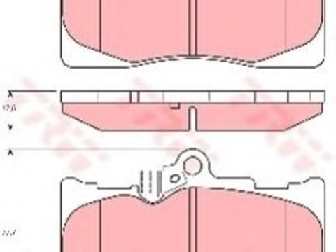 Set placute frana,frana disc LEXUS GS (GRL1_, GWL1_) (2011 - 2020) TRW GDB3398