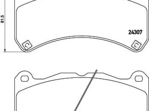 Set placute frana,frana disc LEXUS IS II limuzina (GSE2_, ALE2_, USE2_) - HELLA PAGID 8DB 355 015-471