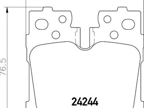 Set placute frana,frana disc LEXUS LS (UVF4, USF4) (2006 - 2016) TEXTAR 2424401 piesa NOUA