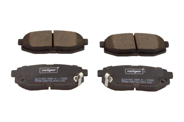Set placute frana,frana disc MAXGEAR 19-3003 montare puntea spate pentru masina SUBARU FORESTER (SJ_) 2012 2013 2014 2015 2016 2017 2018
