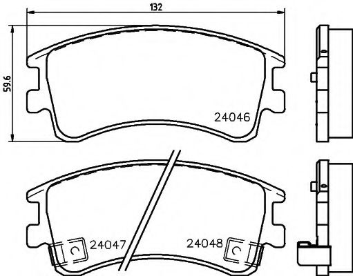 Set placute frana,frana disc MAZDA 6 Station Wagon (GY) (2002 - 2007) TEXTAR 2404601