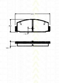 Set placute frana,frana disc MAZDA 626 Mk V (GF), MAZDA 626 Mk V hatchback (GF), MAZDA ATENZA (GG) - TRISCAN 8110 50006