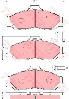 Set placute frana,frana disc MAZDA BT-50 (CD, UN) (2006 - 2016) TRW GDB3353