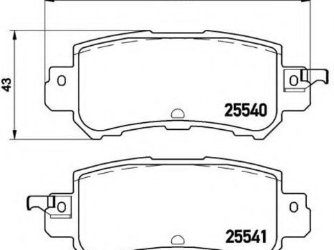 Set placute frana,frana disc MAZDA CX-5 (KE, GH) (2011 - 2020) BREMBO P 49 047