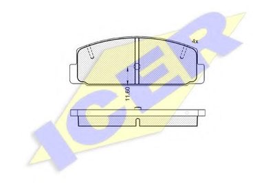 Set placute frana,frana disc MAZDA RX 7 (SA), MAZD