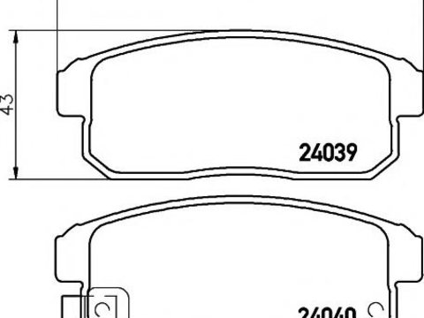 Set placute frana,frana disc MAZDA RX 8 (SE17), NISSAN (DONGFENG) BLUEBIRD (G10) - HELLA PAGID 8DB 355 010-891