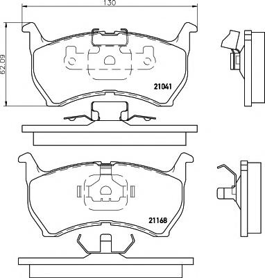 Set placute frana,frana disc MAZDA TELSTAR II (GC), MAZDA TELSTAR II hatchback (GC), MAZDA 626 II cupe (GC) - HELLA PAGID 8DB 355 006-101