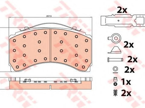 Set placute frana,frana disc MERCEDES-BENZ ATEGO (1998 - 2004) TRW GDB5116