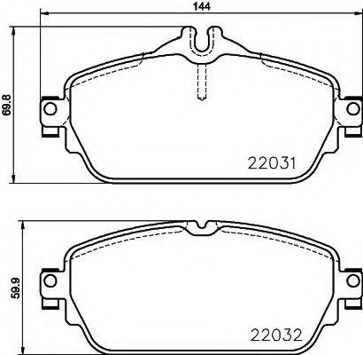 Set placute frana,frana disc MERCEDES-BENZ C-CLASS cupe (C205) (2015 - 2016) TEXTAR 2203102