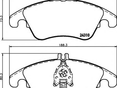 Set placute frana,frana disc MERCEDES-BENZ C-CLASS limuzina (W204), MERCEDES-BENZ C-CLASS T-Model (S204), MERCEDES-BENZ E-CLASS limuzina (W212) - HELL