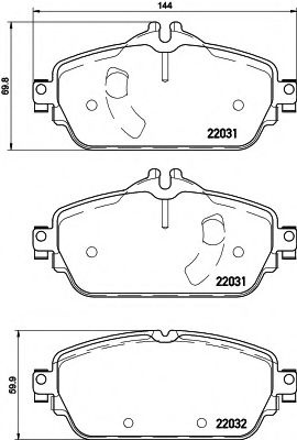 Set placute frana,frana disc MERCEDES-BENZ C-CLASS cupe (C205) (2015 - 2016) TEXTAR 2203101