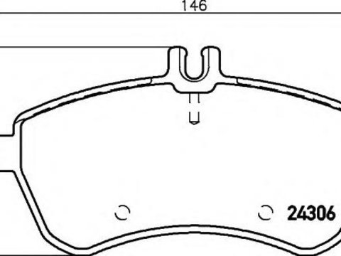 Set placute frana,frana disc MERCEDES-BENZ C-CLASS limuzina (W204), MERCEDES-BENZ C-CLASS T-Model (S204), MERCEDES-BENZ C-CLASS cupe (C204) - HELLA 8D