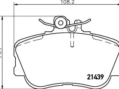 Set placute frana,frana disc MERCEDES-BENZ C-CLASS limuzina (W202), MERCEDES-BENZ C-CLASS Break (S202) - HELLA PAGID 8DB 355 018-041