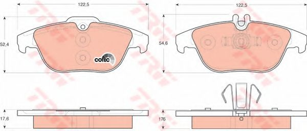 Set placute frana,frana disc MERCEDES-BENZ C-CLASS (W204) (2007 - 2014) TRW GDB1738