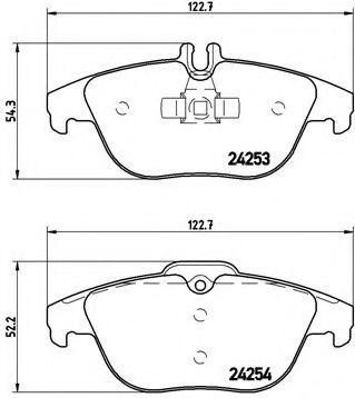 Set placute frana,frana disc MERCEDES-BENZ C-CLASS (W204) (2007 - 2014) BREMBO P 50 068