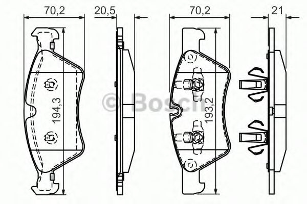 Set placute frana,frana disc MERCEDES-BENZ M-CLASS (W164) (2005 - 2016) BOSCH 0 986 494 165