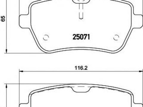 Set placute frana,frana disc MERCEDES-BENZ SL (R231) - HELLA PAGID 8DB 355 020-471