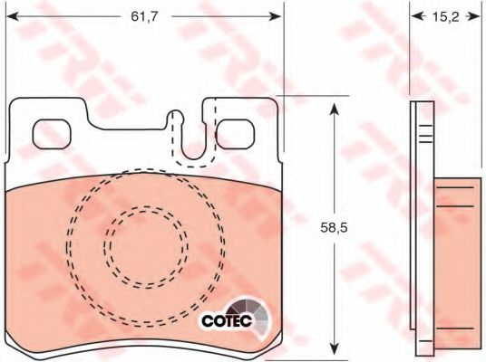 Set placute frana,frana disc MERCEDES-BENZ SL (R129) (1989 - 2001) TRW GDB987