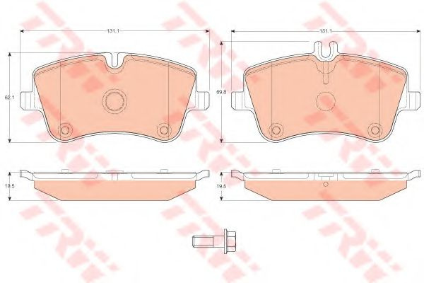 Set placute frana,frana disc MERCEDES-BENZ SL (R230) (2001 - 2012) TRW GDB1413