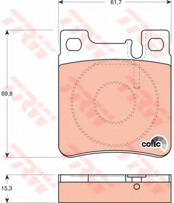 Set placute frana,frana disc MERCEDES-BENZ SLK (R170) (1996 - 2004) TRW GDB1123