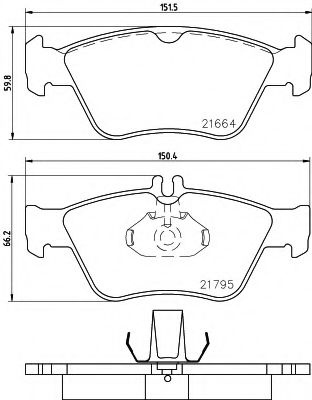 Set placute frana,frana disc MERCEDES-BENZ SLK (R170) (1996 - 2004) TEXTAR 2166404