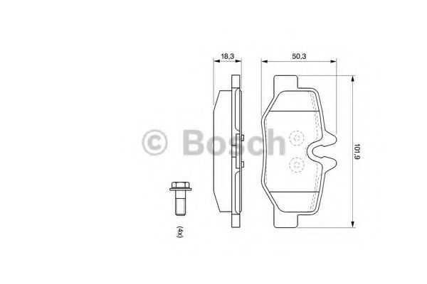 Set placute frana,frana disc MERCEDES-BENZ VITO bus (W639) (2003 - 2016) BOSCH 0 986 494 082