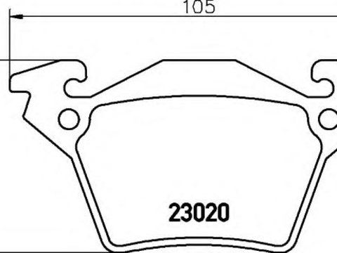 Set placute frana,frana disc MERCEDES-BENZ VITO bus (638), MERCEDES-BENZ VITO caroserie (638), MERCEDES-BENZ V-CLASS (638/2) - HELLA 8DB 355 008-641