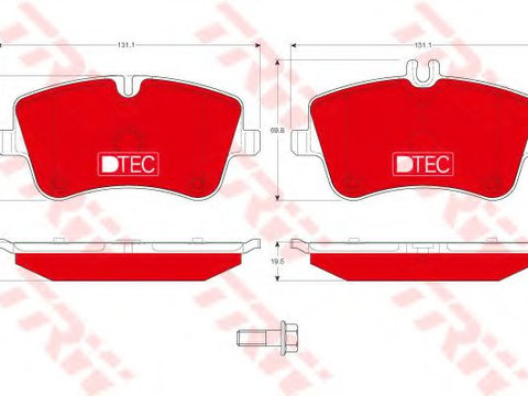 Set placute frana,frana disc MERCEDES CLK Cabriolet (A209) (2003 - 2010) TRW GDB1413DTE piesa NOUA