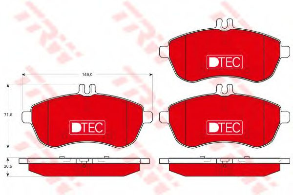 Set placute frana,frana disc MERCEDES E-CLASS T-Model (S212) (2009 - 2016) TRW GDB1736DTE piesa NOUA