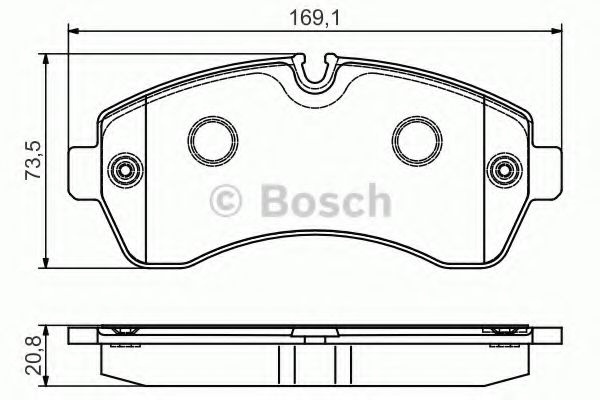 Set placute frana,frana disc MERCEDES SPRINTER 3,5-t bus (906) (2006 - 2016) BOSCH 0 986 495 107 piesa NOUA