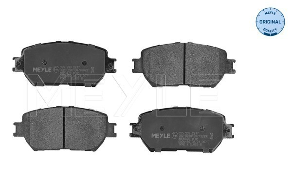 Set placute frana,frana disc MEYLE 0252392817 montare punte fata la masina TOYOTA CAMRY limuzina (_V3_) 2001 2002 2003 2004 2005 2006