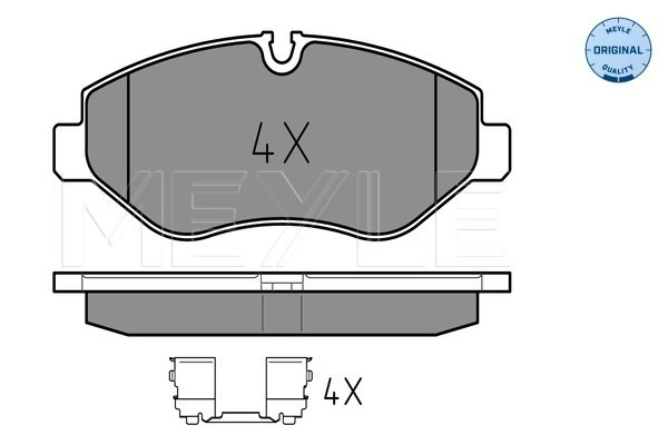 Set placute frana,frana disc MEYLE montare punte fata 0252919220 la masina MERCEDES-BENZ VITO bus (W639) 2003 2004 2005 2006 2007 2008 2009 2010 2011 2012 2013 2014 2015