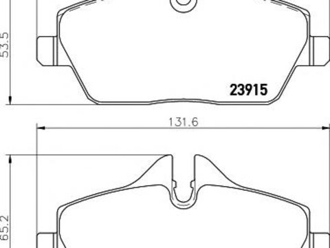 Set placute frana,frana disc MINI MINI CLUBMAN combi (R55), MINI MINI (R56), MINI MINI Cabriolet (R57) - HELLA PAGID 8DB 355 014-431