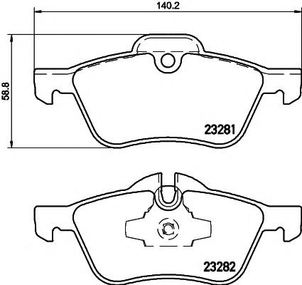 Set placute frana,frana disc MINI MINI (R50, R53), MINI MINI Cabriolet (R52) - HELLA PAGID 8DB 355 009-171