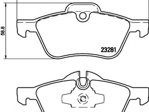 Set placute frana,frana disc MINI MINI (R50, R53), MINI MINI Cabriolet (R52) - HELLA PAGID 8DB 355 009-171