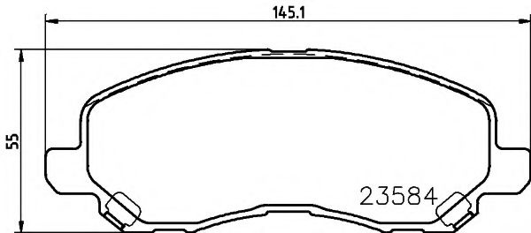 Set placute frana,frana disc MITSUBISHI ASX (GA_W) (2010 - 2016) TEXTAR 2358401 piesa NOUA
