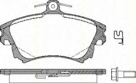 Set placute frana,frana disc MITSUBISHI CARISMA (DA_), VOLVO S40 I limuzina (VS), VOLVO V40 combi (VW) - TRISCAN 8110 27005