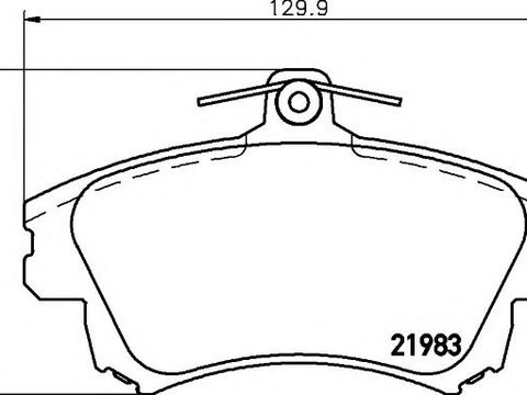 Set placute frana,frana disc MITSUBISHI CARISMA (DA_), VOLVO S40 I limuzina (VS), VOLVO V40 combi (VW) - HELLA PAGID 8DB 355 017-041