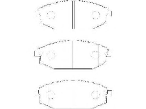 Set placute frana,frana disc MITSUBISHI GALLOPER (JK-01), HYUNDAI GALLOPER II (JK-01), HYUNDAI GALLOPER I - WAGNER WBP23518A