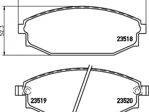 Set placute frana,frana disc MITSUBISHI GALLOPER (JK-01), HYUNDAI GALLOPER II (JK-01), HYUNDAI GALLOPER I - HELLA PAGID 8DB 355 009-961