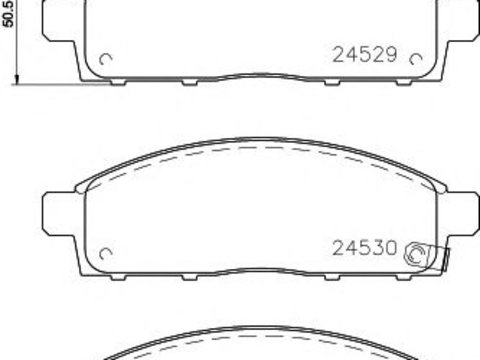 Set placute frana, frana disc MITSUBISHI L200 06- - punte fata - Cod intern: W20157613 - LIVRARE DIN STOC in 24 ore!!!