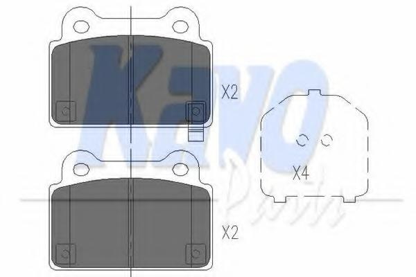 Set placute frana,frana disc MITSUBISHI LANCER EX limuzina (CY/Z_A) - KAVO PARTS KBP-5542
