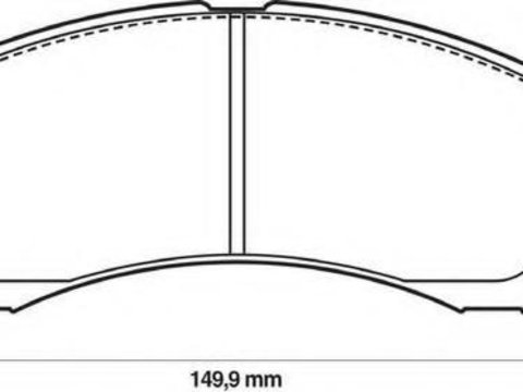 Set placute frana,frana disc MITSUBISHI LIBERO V (CB/D_A), MITSUBISHI SIGMA (F2_A, F1_A), MITSUBISHI SHOGUN II (V3_W, V2_W, V4_W) - STOP 572370S