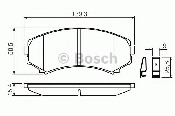 Set placute frana,frana disc MITSUBISHI PAJERO/SHOGUN IV (V8_W, V9_W) (2006 - 2016) BOSCH 0 986 424 709