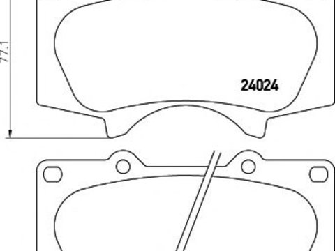 Set placute frana,frana disc MITSUBISHI PAJERO/SHOGUN (V90, V80, V8_V) (2006 - 2016) TEXTAR 2402401