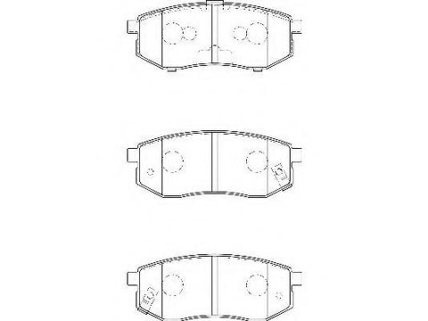 Set placute frana,frana disc MITSUBISHI SANTAMO, KIA JOICE, HYUNDAI GALLOPER II (JK-01) - WAGNER WBP23608A