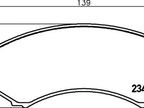 Set placute frana,frana disc MITSUBISHI SHOGUN III autoturism de teren, deschis (V6_W, V7_W), MITSUBISHI PROUDIA/DIGNITY (S4_A, S3_A), MITSUBISHI PAJE